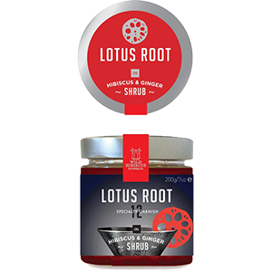 LOTUS ROOT SLICES IN HIBISCUS & GINGER SYRUP 200g